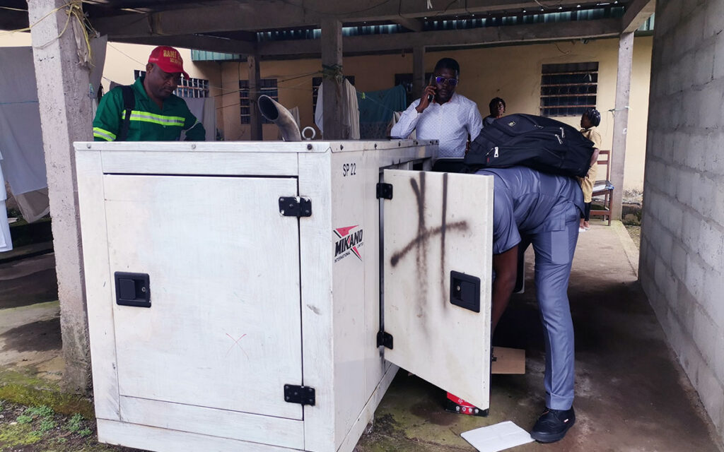 Generator handed by IHS cameroon S.A to BUIB